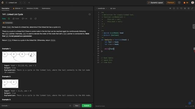 [RU] LeetCode 141  Linked List Cycle [JavaScript]