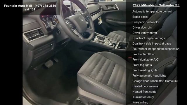 2022 Mitsubishi Outlander SE - Fountain Auto Mall - Orlan...