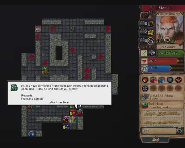 Desktop Dungeons Extreme Edition -  Beginner Brigade as an Elf Wizard (Easy)