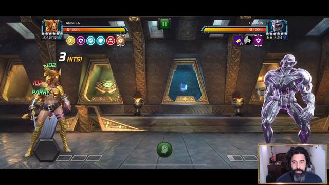 6 Star Rank 3 Sig 200 Angela crushes defenders!  Live Server - Odin Synergy & Prefights MCoC Contes