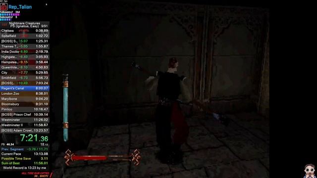 Let's Speedrun: Nightmare Creatures | Ignatius - Any% - Easy - PS1 Emu | 12:54 (WR)