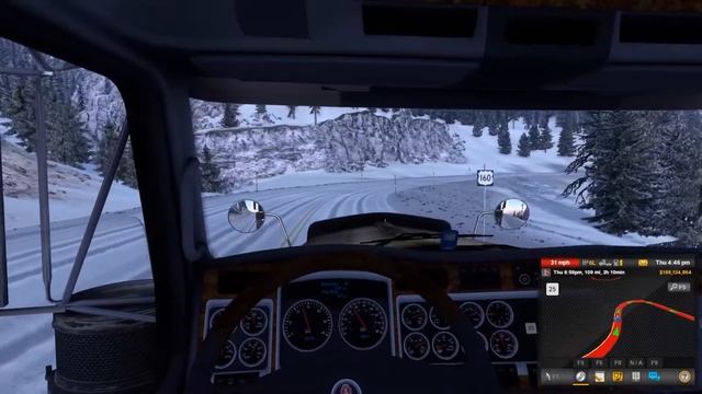 HEAVY Hauling 94000 LBS on Snow and Ice American Truck Simulator
