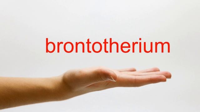 How to Pronounce brontotherium - American English