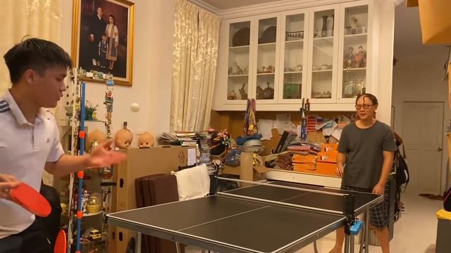 Best Ma Lin Shots from Kris vs Dad table tennis 11 points