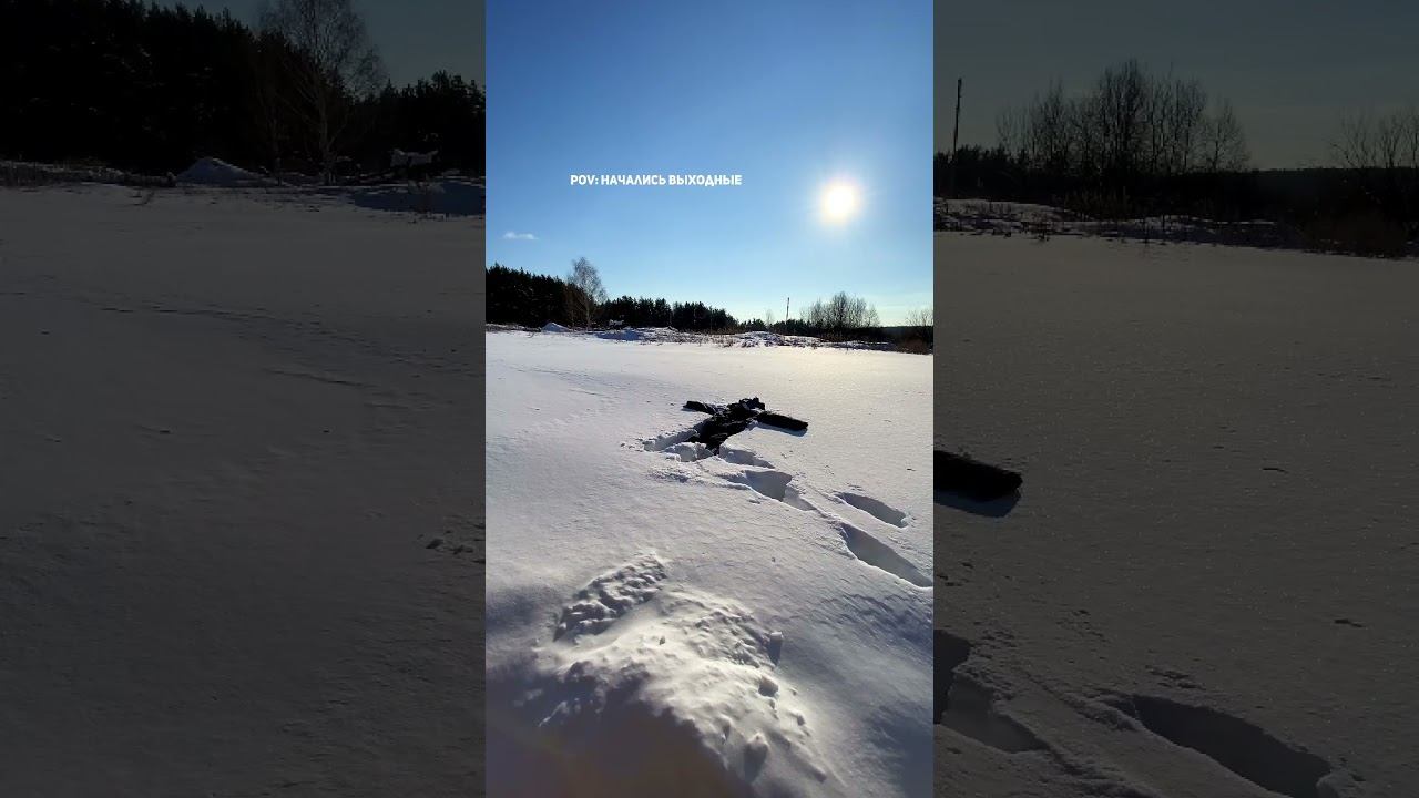 Это такой кайф, просто поваляться в снегу #изгородавсело #жизньвдеревне #деревянныйдом