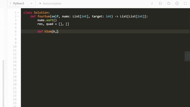 4Sum - Leetcode 18 - Python