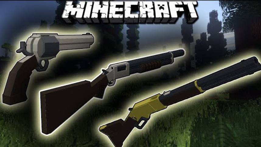 ОГНЕСТРЕЛЬНОЕ ОРУЖИЕ В МАЙНКРАФТ | ОБЗОР МОДА MINECRAFT Wild West Guns 3D