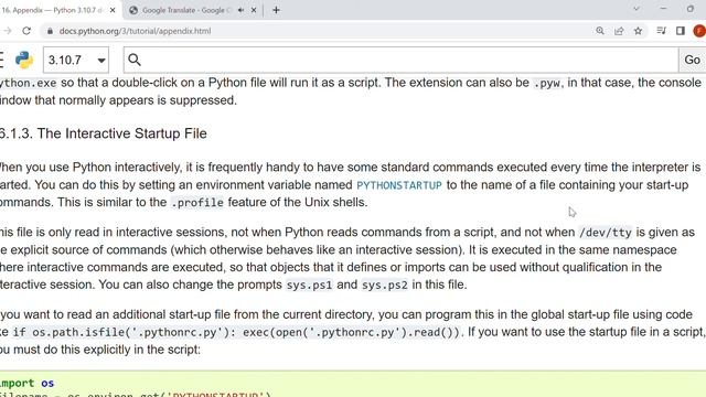 Python Tutorial  Part: 16 Appendix