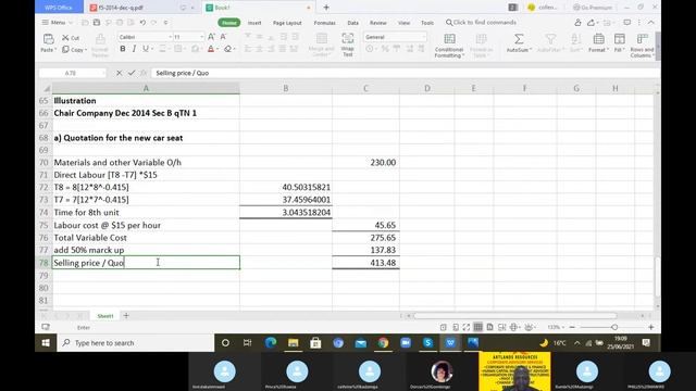 LEARNING CURVE THEORY & TARGET COSTING [ACCA - PM] [CIMA - P2] [ICSA - CMA]