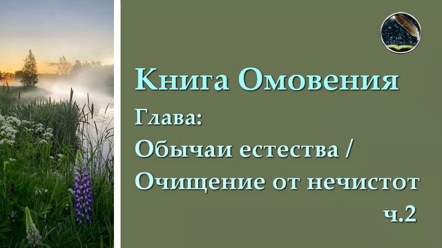 2. Книга Омовения (Обычаи естества. Очищение от нечистот)