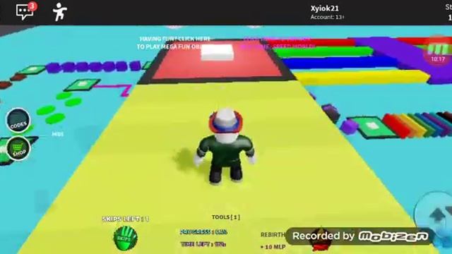 Роблокс проходим мега фан обби дашёл до 150LVL