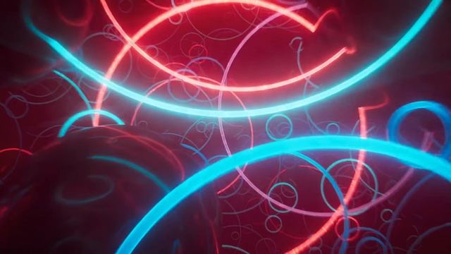 Синие и Красные Кружки | Blue Red Circles Motion Video Effect - Живые Обои