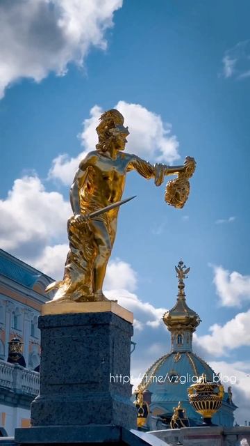 Величественный Петергоф, Санкт-Петербург🏛⛲️https://t.me/vzgliani_blog #travel #nature #video #like