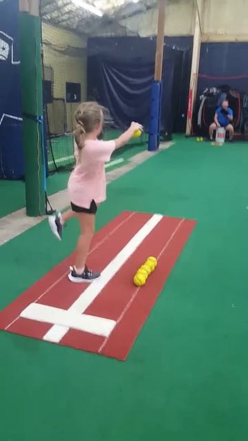 Softball pitching drill for balance