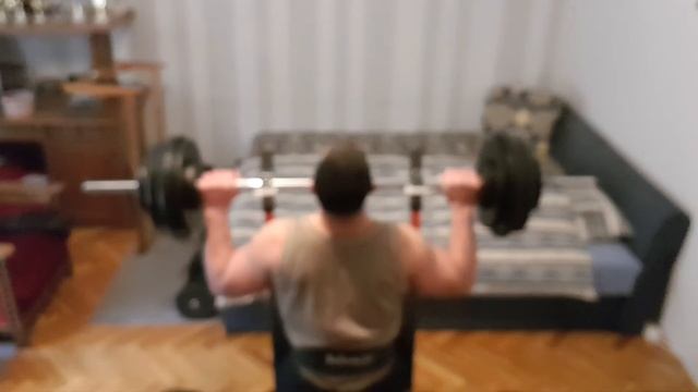 OHP, week 2: 55 kg (121 lbs) for almost 9 reps, Overhead Press Progress of a 40 y/o