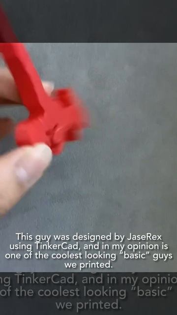 3D printed red POOPOORAPTOR!!!!