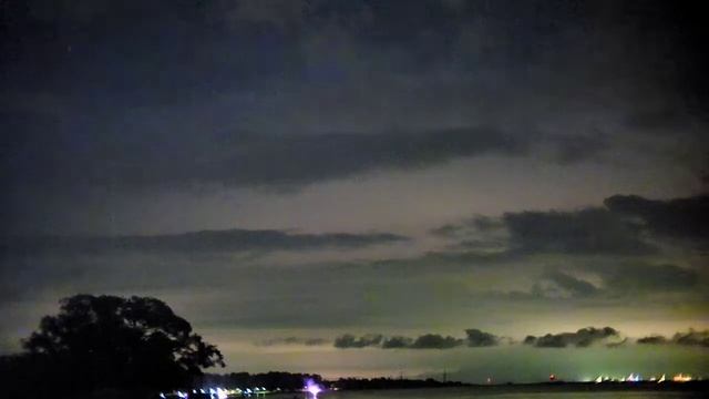 Flash of  light, Distance thunder. Biwako Lake side in Siga Japan SiOny x Aurora camera Night mode