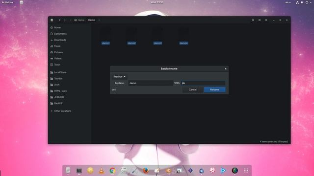 Batch Rename WIP - Nautilus 3.22 [Raw Footage]