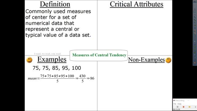 Mr. Q's Measures of Central Tendency