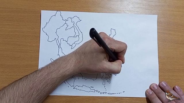 Контурная карта Страны Флаги Юго-Восточная Азия