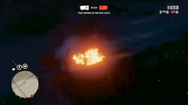 Red Dead Online: EXPLOSIONS!!! King of the Castle is lit up like it’s 1944.