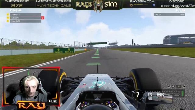 F1 2017  Rays Sim Episode 2 chinese grand prix Poll start
