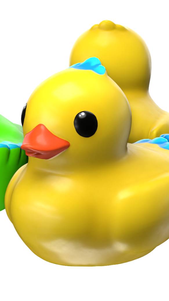 Резиновый утёнок - презентация 3Д модели / Rubber Duckling - 3D model presentation