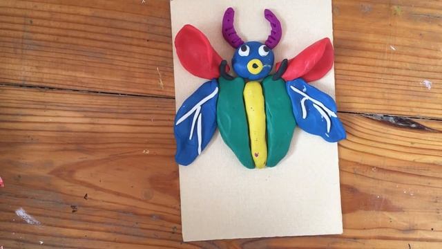 Пластилиновый жук 🐞 #Акварелькаучит