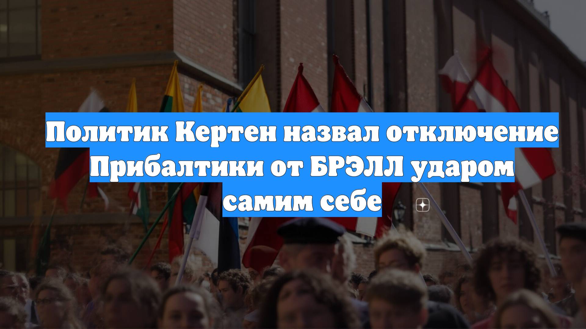 Политик Кертен назвал отключение Прибалтики от БРЭЛЛ ударом самим себе