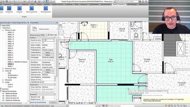Plugin Revestimento para Revit Aula 05 Rodapé e batemaca