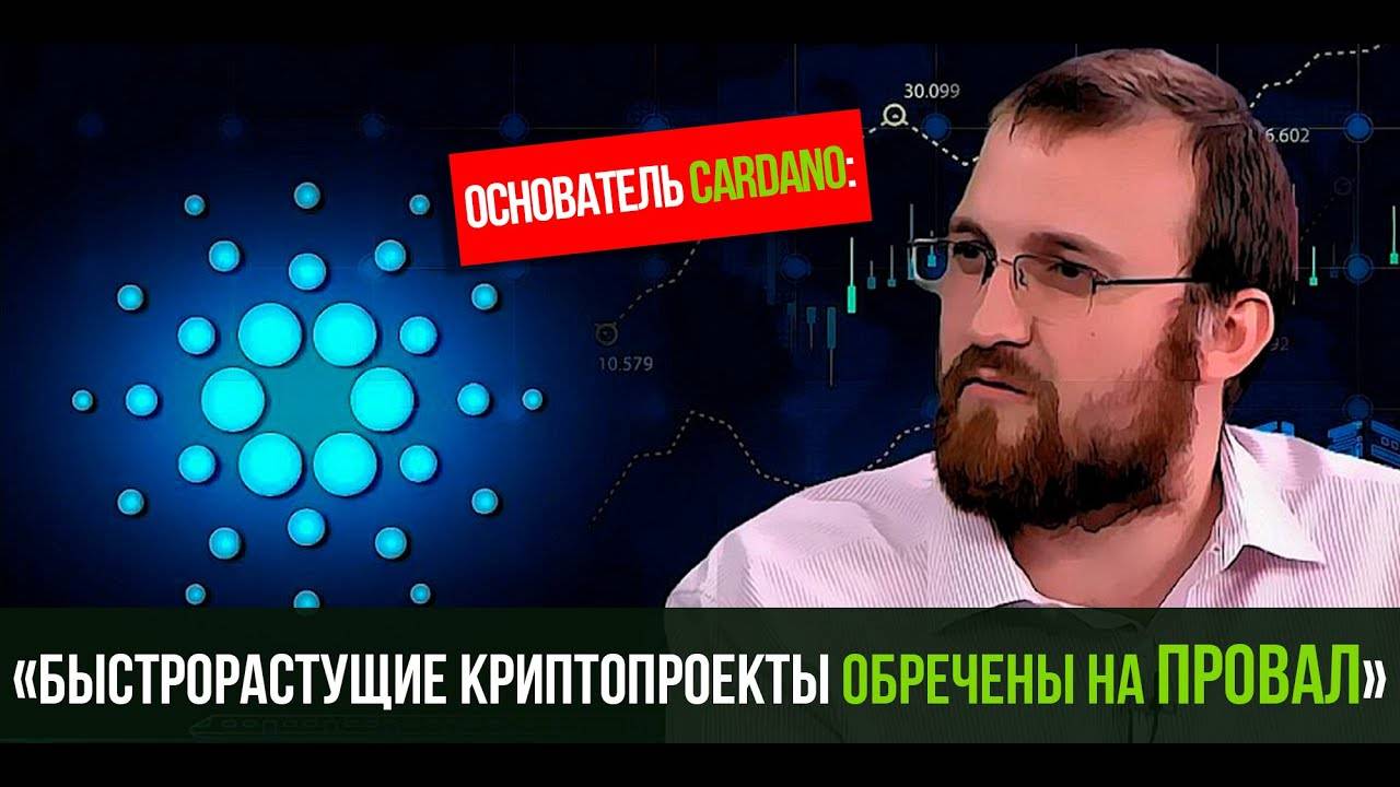 Основатель CARDANO Быстрорастущие криптопроекты обречены на провал!