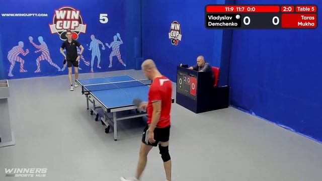 14:30 Демченко Владислав 3-1 Муха Тарас  стол 5  ЮГ-4  03.07.22 | Настольный Теннис WINCUP