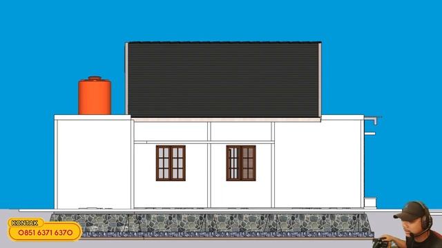 Desain Rumah Minimalis 10x12  (2 lantai ) 2 Kamar Tidur | Kang Nawa - Jasa Desain Rumah  Kediri