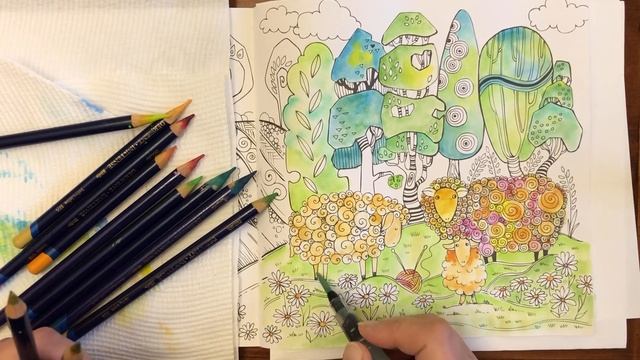 Can I complete a Rita Berman page in 2 hours? Mein Fruhlings  Spaziergang (Part 1)