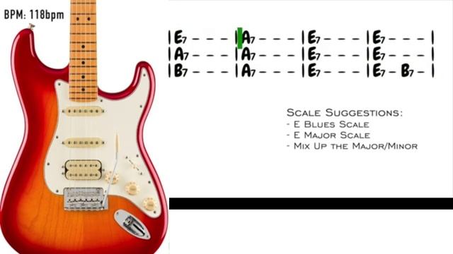 Old State Blues Backing Track in E