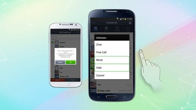 LINE Tutorial Video - Removing users from Blocked or Hidden users lists