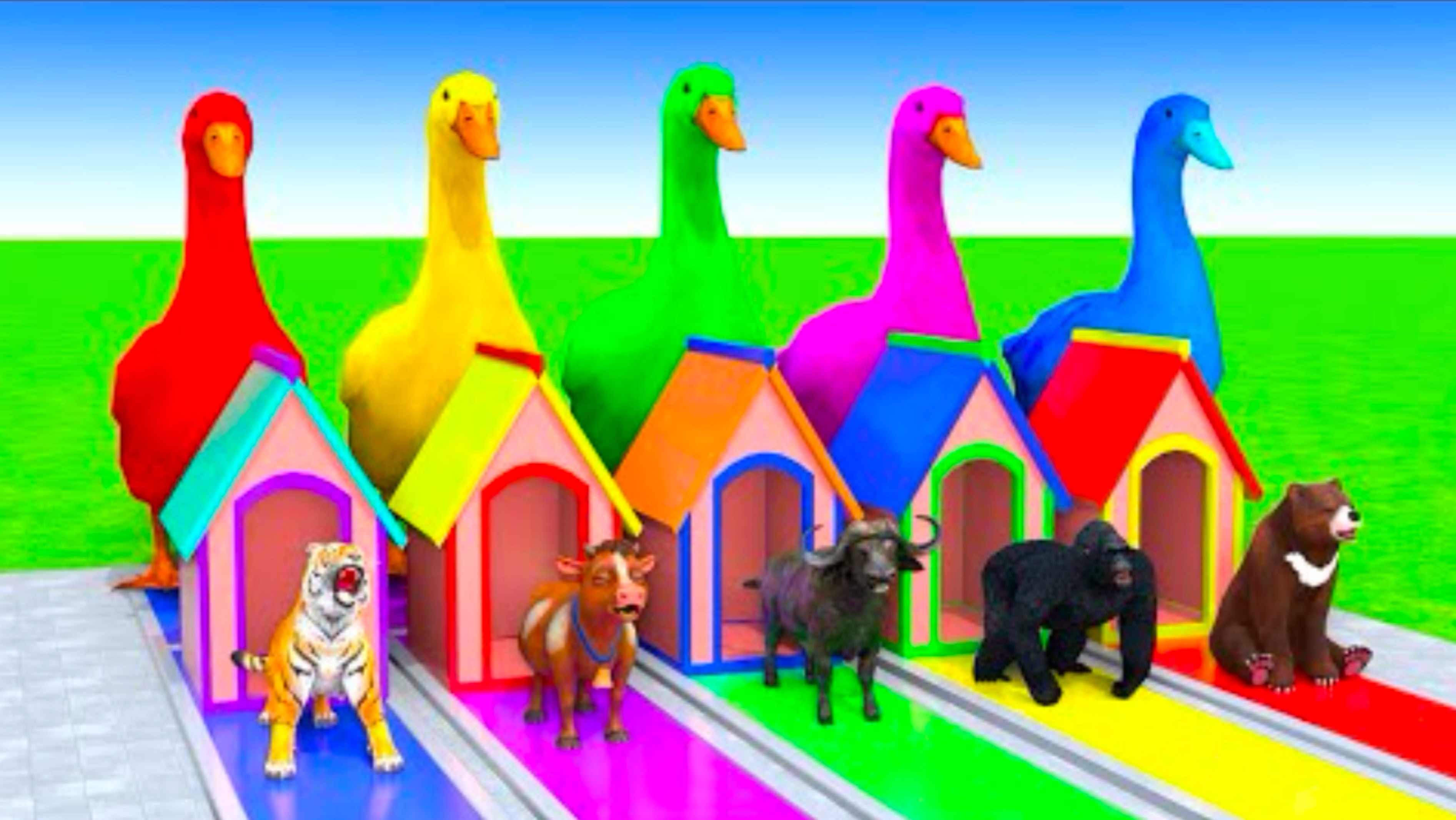 ЖИВОТНЫЕ|Яркие ЦВЕТА |
Животные для детей ¦ Учим Домашних Животных ¦ 3Д Анимация ¦ Учим Цвета