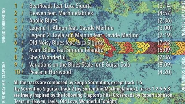 "Heaven" Sergio Sorrentino (feat. Machinefabriek) CD "Happy Birthday Mr. Clapton!"