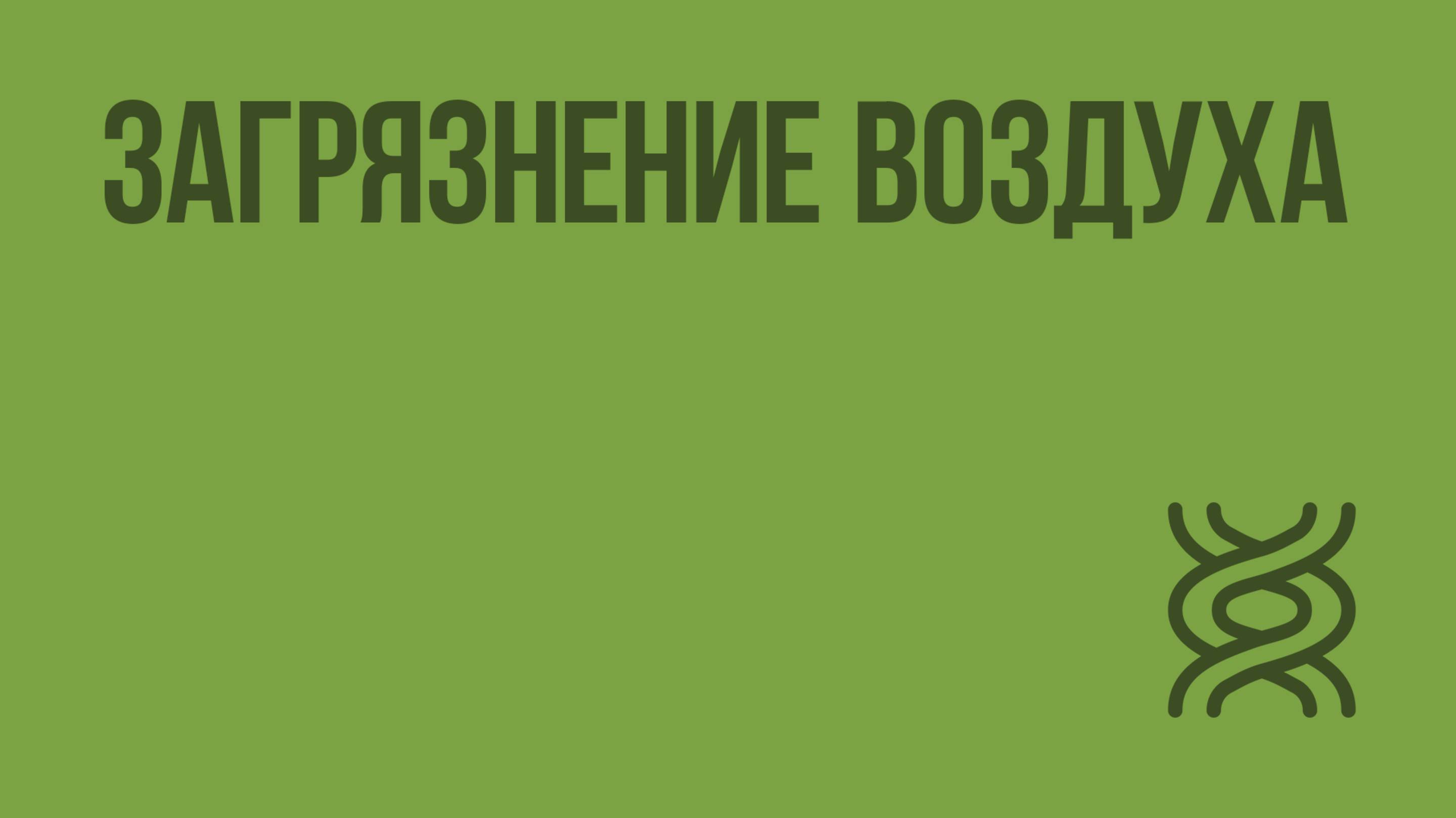 Последствия хозяйственной деятельности человека для окружающей среды. Загрязнение воздуха. Видеоурок
