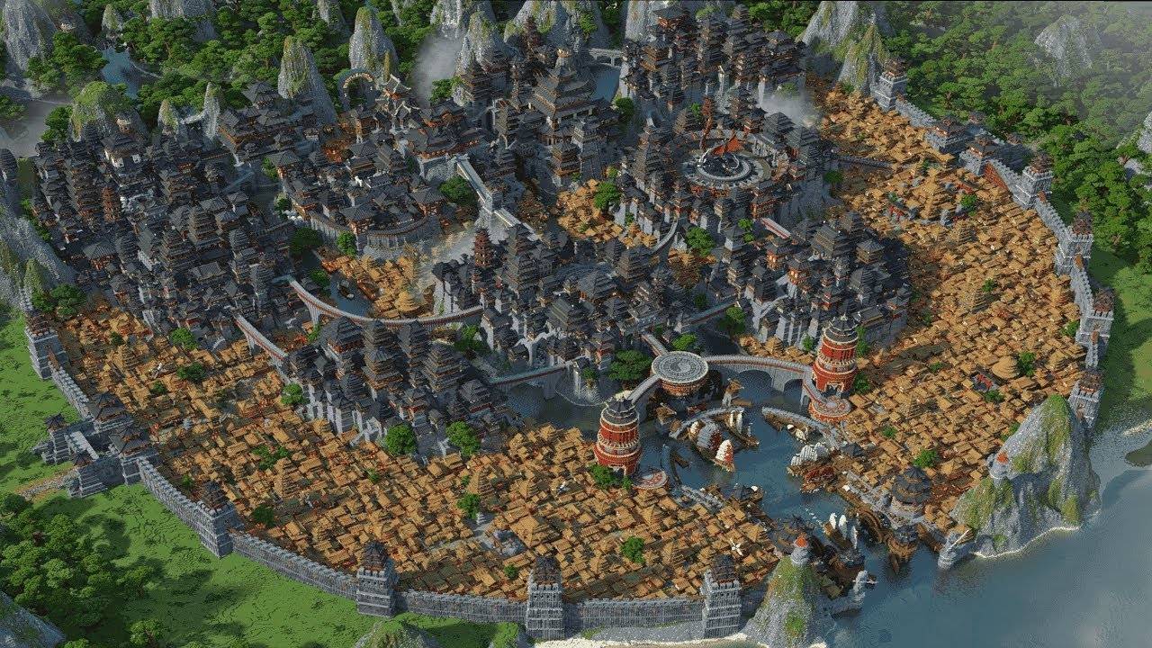 Minecraft | Timelapse | Создание - Королевство Нерима (1300 часов )