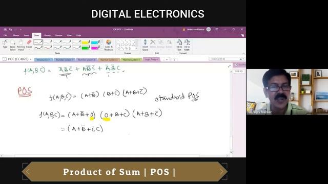 2.4 Sum of Product | SOP | Product of Sum | POS | V H Mankar |