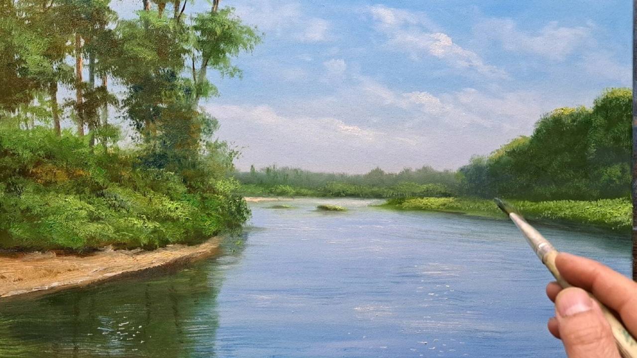 Пейзаж.Живопись маслом