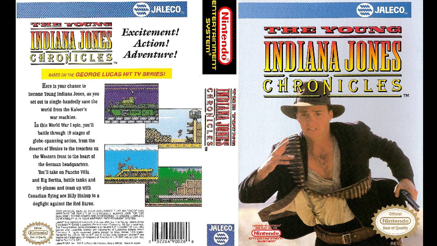 THE YOUNG INDIANA JONES. CHRONICLES. JALECO. 1992. NES