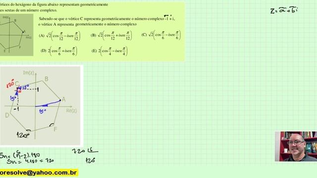 NÚM COMPLEXOS Forma Trigon a partir dos vértices de um hexágono