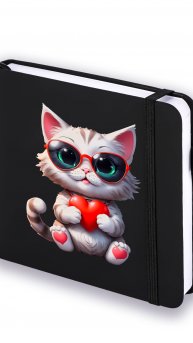 Блокнот - скетчбук маленький квадратный для рисования фломастерами, карандашами, маркерами, ручками.