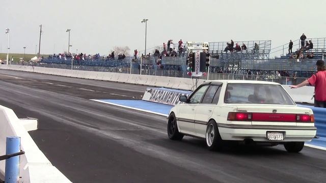 15 sec 1/4 mile :( EF 4 DOOR