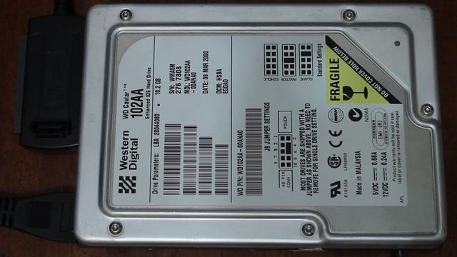 HDD WD 102AA 10 Gb
