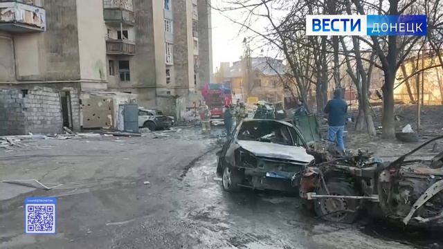 Последствия удара ВФУ по центру Макеевки.