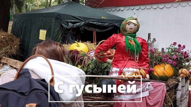 Бабушка с ГУСЫНЕЙ.