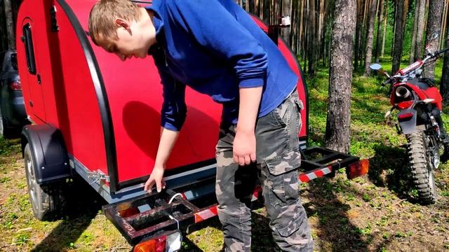 Подрамник для перевозки мотоцикла. Туристический прицеп Турист. Дом на колесах.